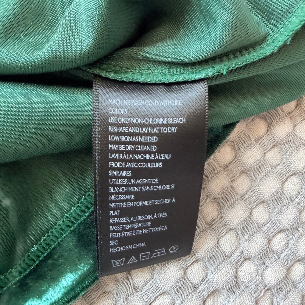 Urban Outfitters Green Crushed Velvet Corset Mini Dress Zipper Front‎ Y2K Size S - Picture 12 of 14